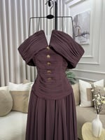 فستان اااالانيق وصل الخامه شيفون دبل كلوش المقاسات...