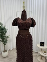 فستان سهره الخامة: باربي مع قماش سهره المقاسات بال...