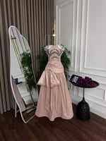 فستان سهره الصدر كلفه تطريز كلوش شانطون المقاسات ب...