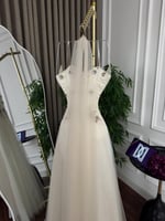 فستان سهره تل كلوش تطريز يدوي المقاسات بالرقم 1-2-...