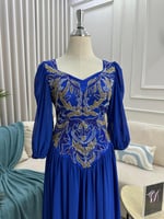 فستان سهره الخامه جورجيت +تطريز يدوي راقي المقاسات...