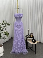 فستان سهره القماش/ تل مطرز ومورد جاهز مع بطانه تفت...