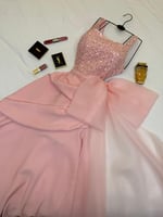 فستان سهره الخامه:باربي بتطريز شك يدوي على الصدر ا...