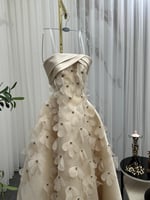 فستان سهره القماش/ ميكادو مطرز بورورد المقاسات / 1...