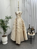 فستان سهره القماش/ ميكادو مطرز بورورد المقاسات / 1...