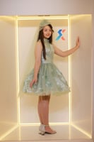 فستان بناتي قطعتين فستان +طاقيه /مدة الطلب أسبوعين