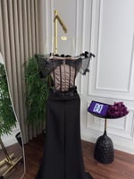 فستان سهره باربي تطريز ورد ليزر المقاسات بالرقم 1-...