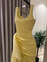 فستان سهره الخامه:باربي بتطريز شك يدوي على الصدر ا...