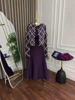 فستان ناعم طبي تطريز لول زركون المقاسات بالرقم 1-2...