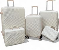 *طقم شنط سفر فخم – 5 قطع – تصميم ألماسي – كفرات دب...