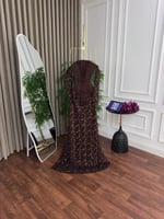 فستان سهره باربي كلفه تطريز دنتيل المقاسات بالرقم...