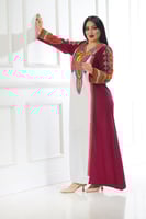 جلابيه عسيرى الخامه كريب رويال. ... المقاسات ( مدي...