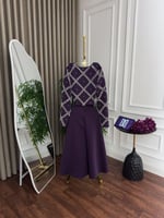 فستان ناعم طبي تطريز لول زركون المقاسات بالرقم 1-2...