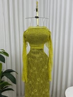 فستان دانتيل الخامة : دانتيل راقي بفصوص اصلي المقا...