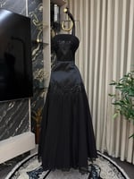 فستان سهره الخامه / ميكادو على شيفون جورجيت اللون:...