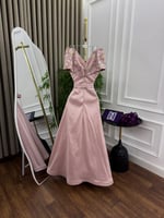 فستان سهره شانطون كلفه تطريز المقاسات بالرقم 1-2-3...