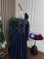 فستان الصدر كلفه تطريز كلوش شيفون المقاسات بالرقم...