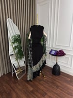 جلابية باربي شيفون تطريز كمبيوتر فصوص المقاسات بال...