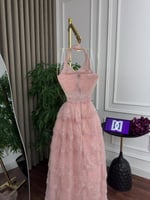 فستان سهره تل كلوش كلفه تطريز ورد خرز المقاسات بال...