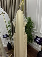 فستان سهره تفته وتل تطريز وشال تفته المقاسات بالرق...