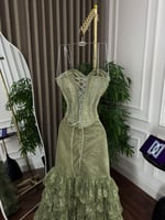 طقم سهره تطريز لول زركون دانتيل كلوش طبقات المقاسا...