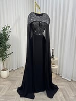 فستان انيق القماش/ جورجيت كلوش مطرز المقاسات / 2_3...