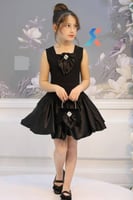 فستان تركي 4 قطع ...فستان +جاكيت+شنتا+بروش شريطه/م...