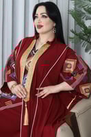 موديل كويتي قطعتين الخامه : كريب رويال المقاسات :...