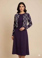 فستان ناعم طبي تطريز لول زركون المقاسات بالرقم 1-2...