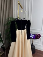 فستان سهرة الصدر جوخ تطريز زركون كلوش ميكادو لمعة...