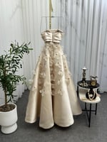 فستان سهره القماش/ ميكادو مطرز بورورد المقاسات / 1...