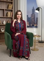 جلابيات مغربي الخامه : كريب مستورد التطريز : هاند...