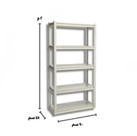 رفوف خشبية معدنية 200x90x45cm ابيض