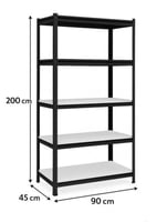 رفوف خشبية معدنية 200x90x45cm