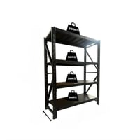 رفوف تخزين متوسطة التحمل أسود 200x200x60 سم