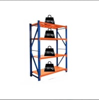 200x200x40cm رفوف تخزين حديد لون ازرق مع برتقالي