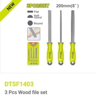 مجموعة مبارد خشبية مكونة من 3 قطع DYLLO