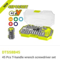 مجموعة رؤوس مفكات البراغي 45 قطعة DYLLO