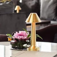 مصباح طاوله بطاريه شحن وتعمل باللمس ذهبي ليد 3 الو...