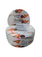 لفة كيبل فلكسيبل مبروم ابيض 2 خط 10 ملي وطني طول 1...