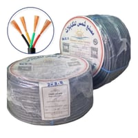 لفة سلك مبروم اسود ومجدول 4 خط 10 ملي وطني طول 100...