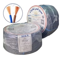 لفة سلك مبروم اسود 2 خط 6 ملي وطني طول 100 يارده 9...