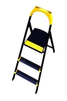 سلم مطبخ حديد تركي اسود 3 درجات