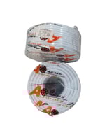 لفة كيبل فلكسيبل مبروم ابيض 3 خط 6 ملي وطني طول 10...