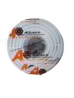 لفة كيبل فلكسيبل مبروم ابيض 2 خط 1.5 ملي وطني طول...