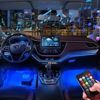 شريط أضواء LED داخلي للسيارة مع ريموت تحكم