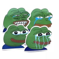 ملصقات الضفدع الأخضر | 17 قطعة