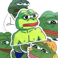 ملصقات الضفدع الأخضر | 17 قطعة