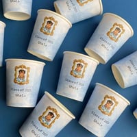 كوب | ورد ازرق