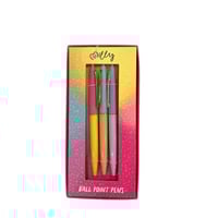 مجموعة من ( 3 اقلام حبر باللون الاسود )